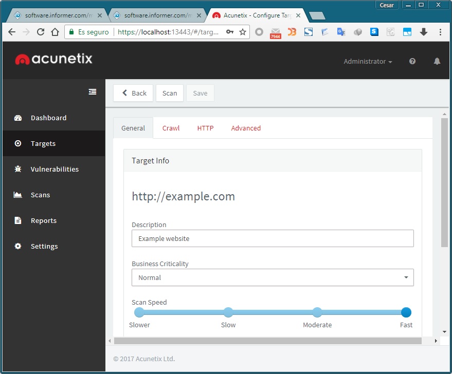 Acunetix Web Vulnerability Scanner - Screenshot #1