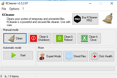 KC Softwares KCleaner - Screenshot #3