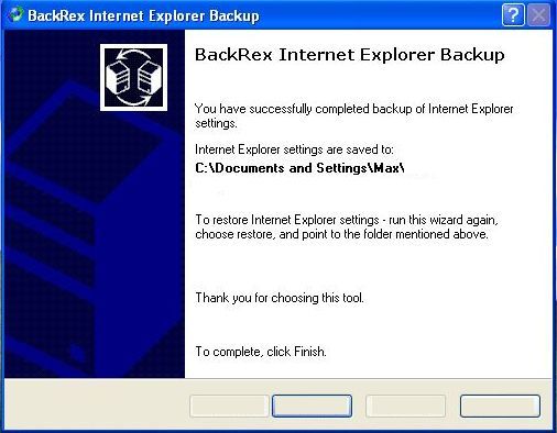 Backrex internet explorer backup что это