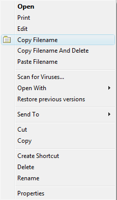 CopyFilenames - Screenshot #1