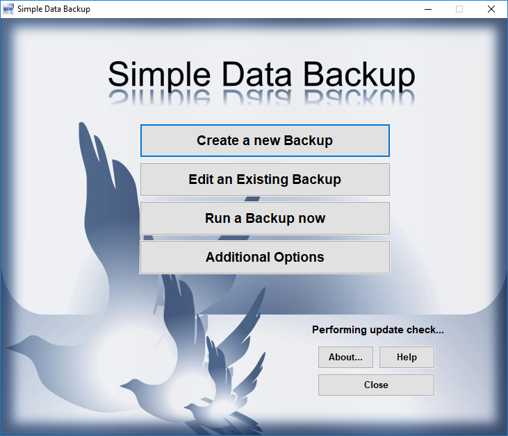 Simple Data Backup - Screenshot #1
