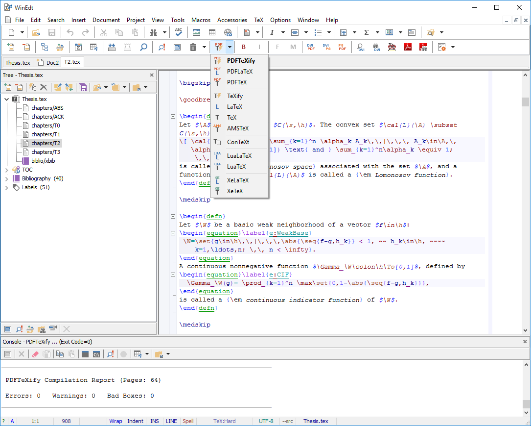 WinEdt - Screenshot #1