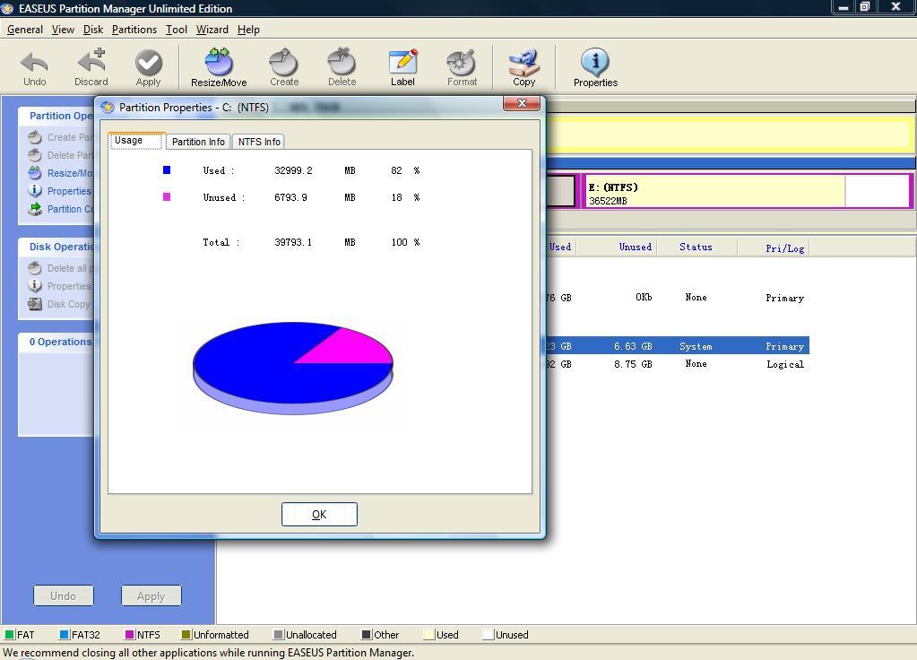 EASEUS Partition Master Unlimited Edition - Screenshot #10