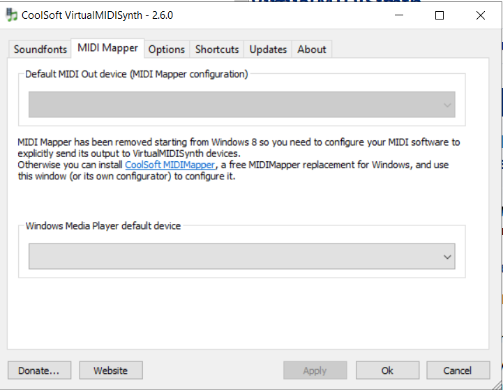 CoolSoft VirtualMIDISynth - Screenshot #1