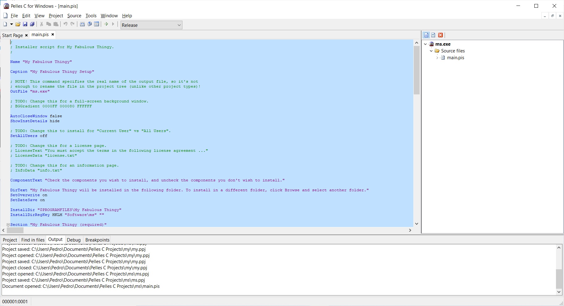 Pelles C for Windows - Screenshot #6
