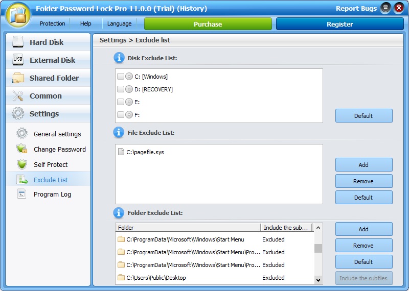 how to lock folder in external hard drive