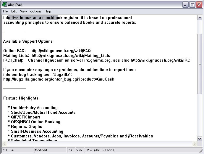 AkelPad - Screenshot #8