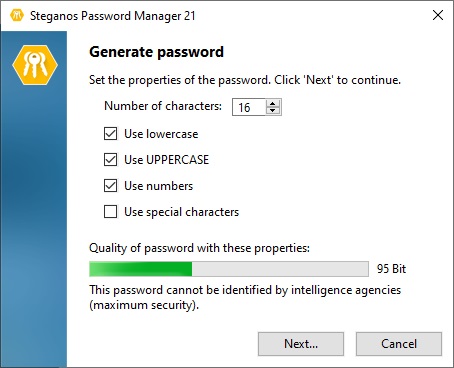 Steganos Password Manager - Screenshot #5