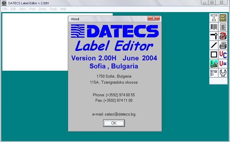 Datecs Label Editor - Screenshot #1