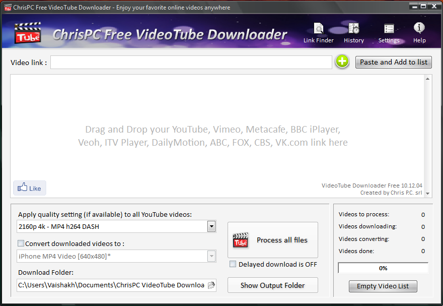 for windows download ChrisPC VideoTube Downloader Pro 14.23.0616