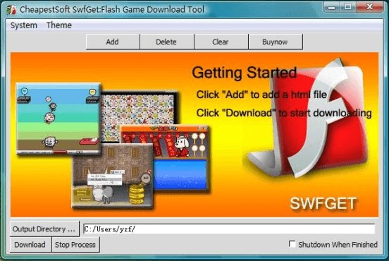 CheapestSoft SwfGet:Flash Game Download Tool - Screenshot #1