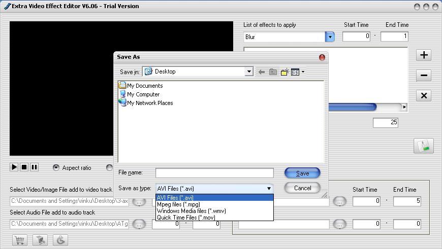 Extra Video Effect Editor - Screenshot #3