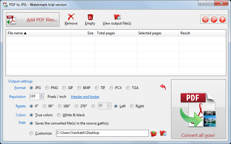 PDF to JPG - Screenshot #1