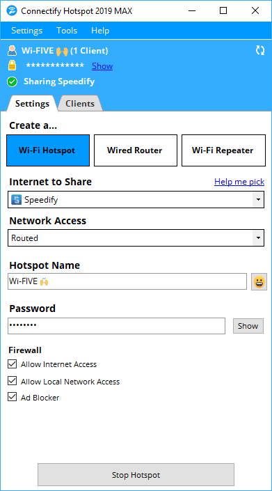 Connectify Hotspot - Screenshot #3