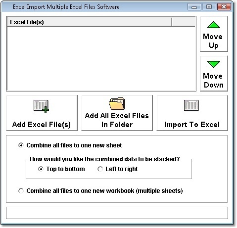 Excel Import Multiple Excel Files Software - Screenshot #1