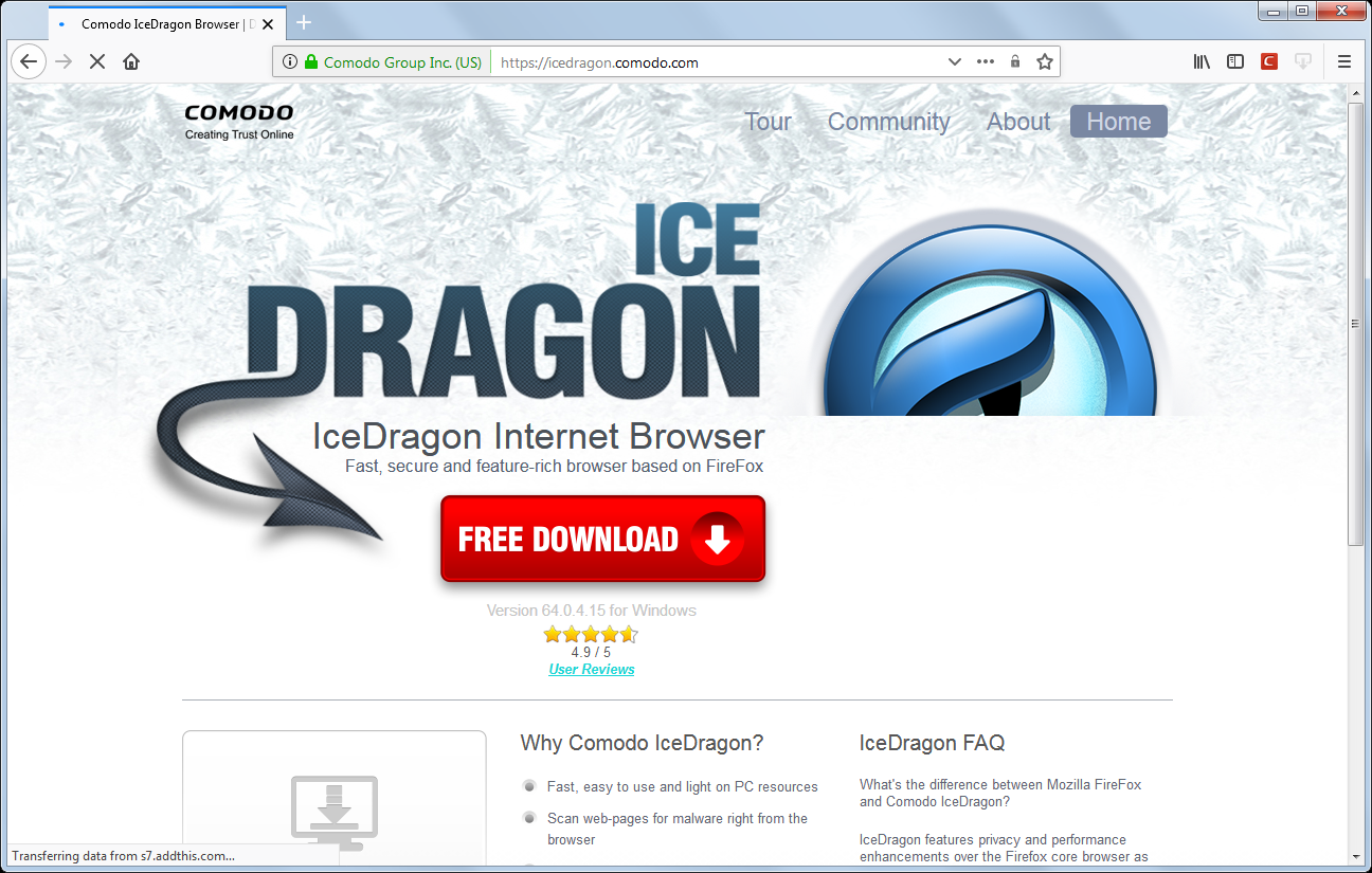 Comodo IceDragon - Screenshot #2