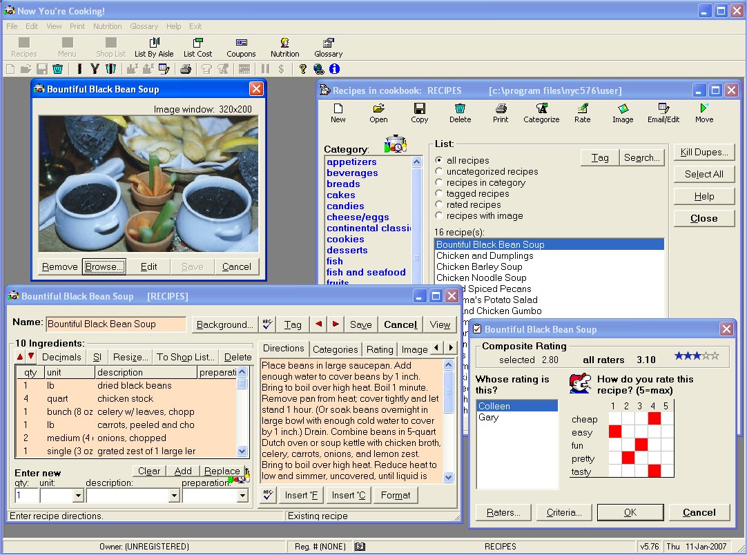 Now You're Cooking Recipe Software - Screenshot #1