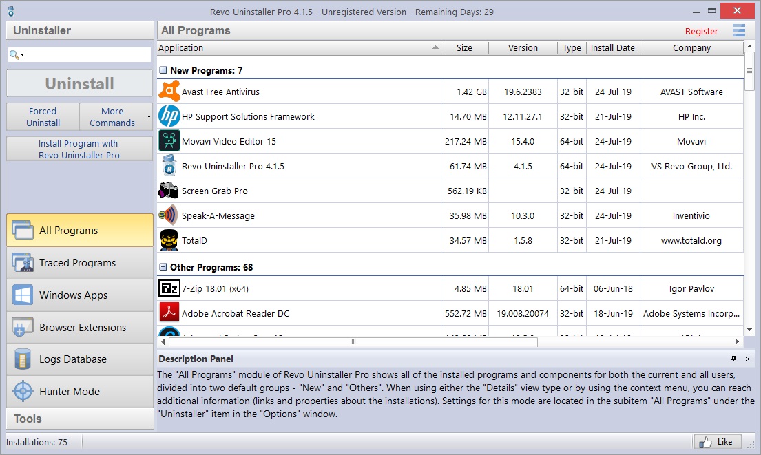 Revo Uninstaller Pro - Screenshot #3