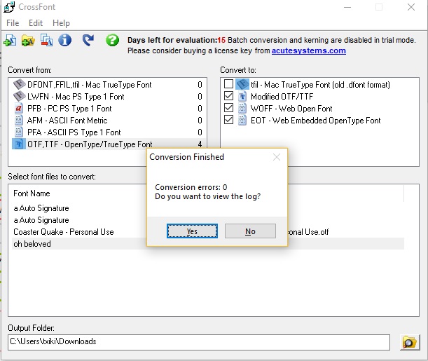 CrossFont - Screenshot #7
