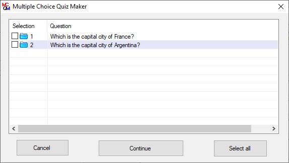 Multiple Choice Quiz Maker - Screenshot #3