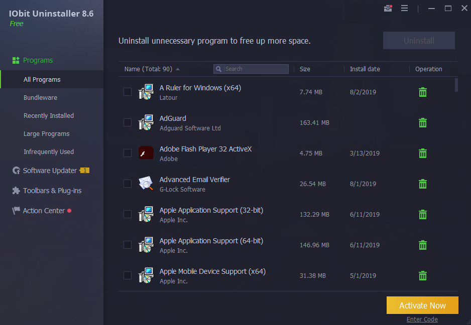IObit Uninstaller - Screenshot #1