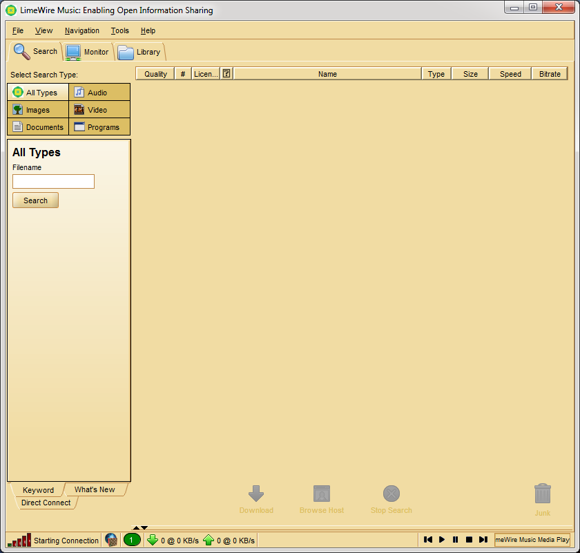 LimeWire Music - Screenshot #1
