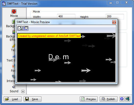 SWFText - Screenshot #1