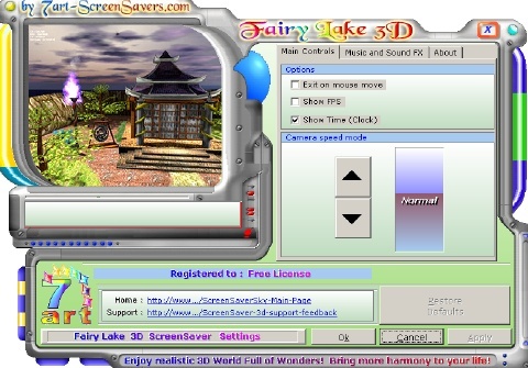 7art Fairy Lake &copy; 7art-screensavers.com - Screenshot #3