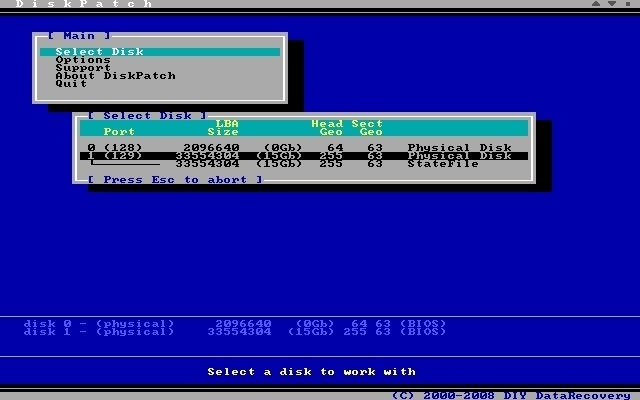 DIY DataRecovery DiskPatch - Screenshot #3