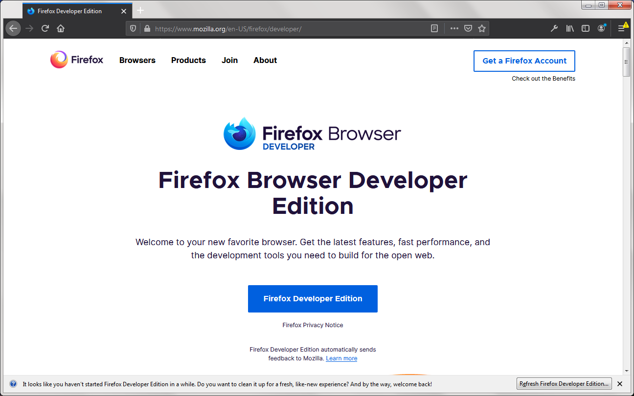 install firefox developer edition linux