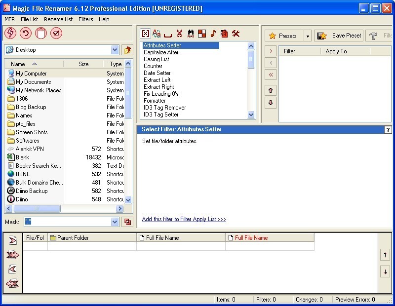 Magic File Renamer Professional Edition - Screenshot #4