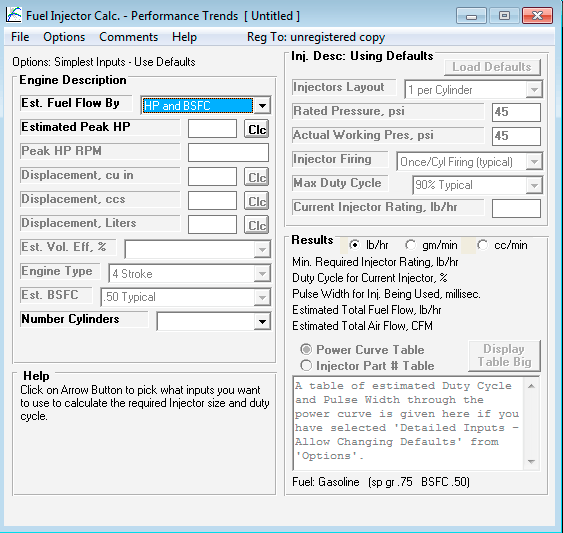 Fuel Injector Calculator latest version Get best Windows software