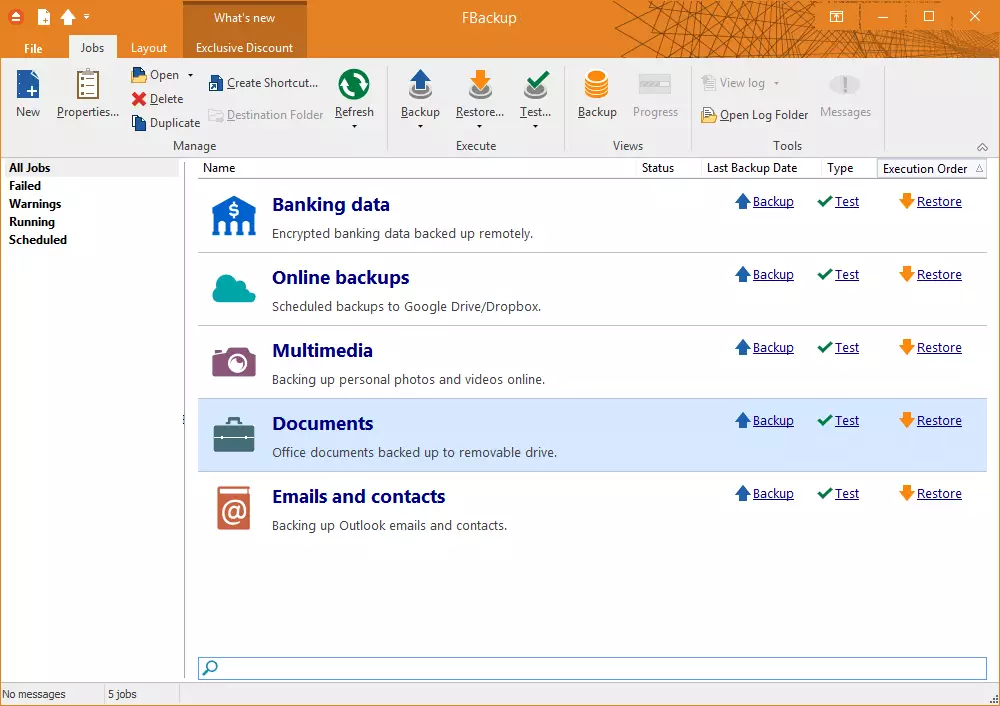 FBackup - Screenshot #1