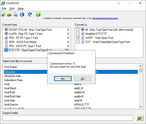 CrossFont - Screenshot #1