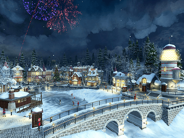 Snow Village 3D Screensaver - Screenshot #7