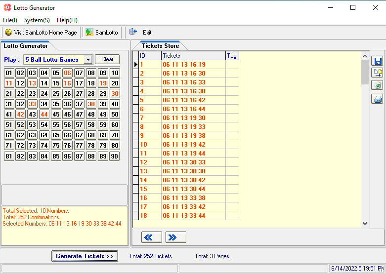 Lotto Generator download for free SoftDeluxe