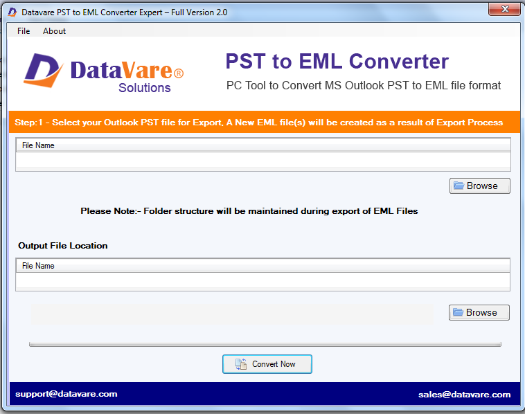 Datavare PST to EML Converter Expert - Screenshot #1