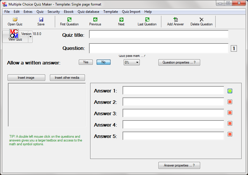 Multiple Choice Quiz Maker - Screenshot #1
