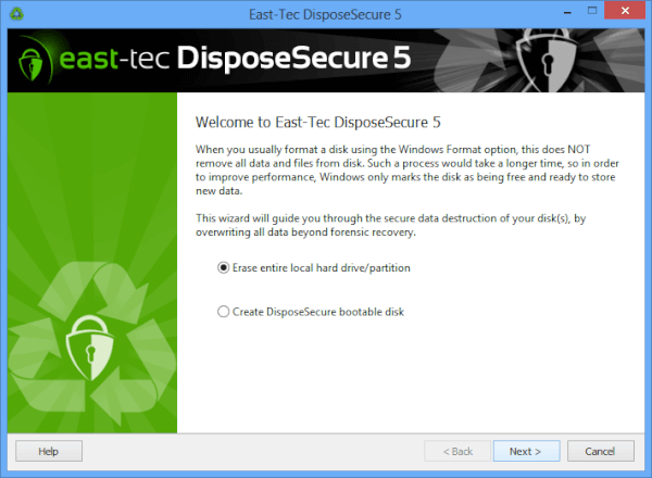 East-Tec DisposeSecure - Screenshot #2