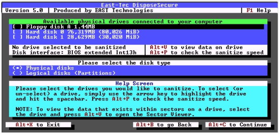 East-Tec DisposeSecure - Screenshot #5