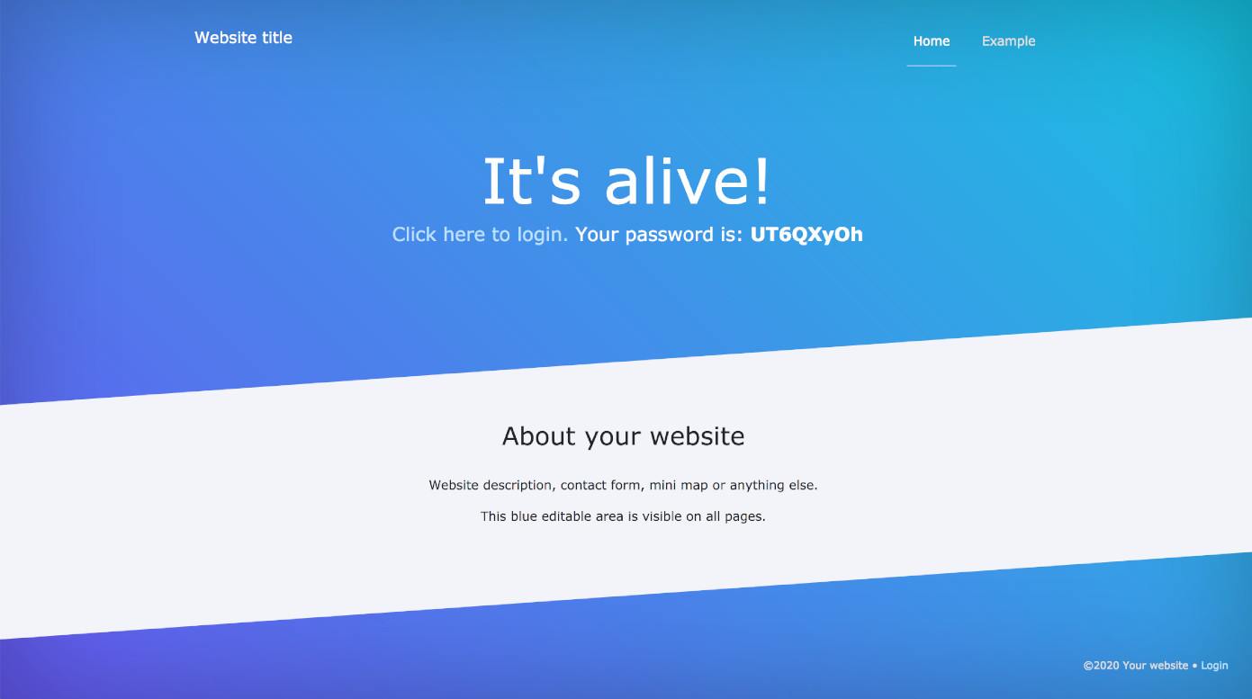 WonderCMS - Screenshot #1