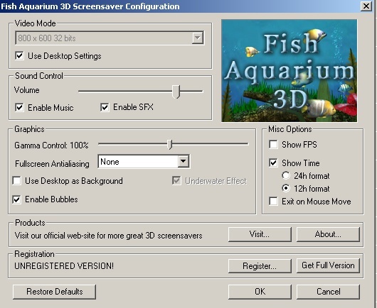 Fish Aquarium 3D Screensaver - Screenshot #5