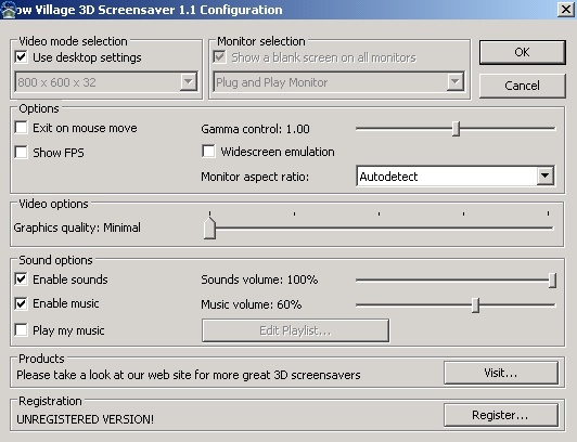 Snow Village 3D Screensaver - Screenshot #1