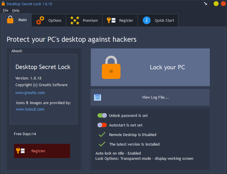 Desktop lock