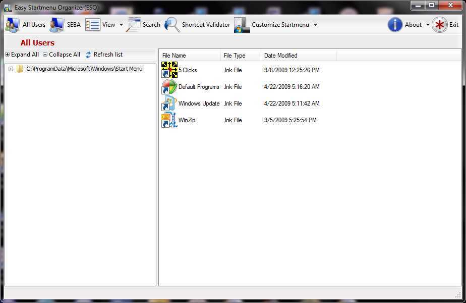 Easy Start Menu Organizer - Screenshot #5
