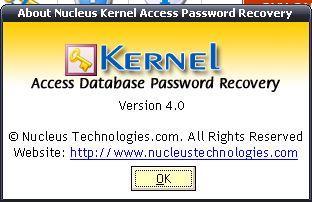 Nucleus Kernel Access Password Recovery - Screenshot #1