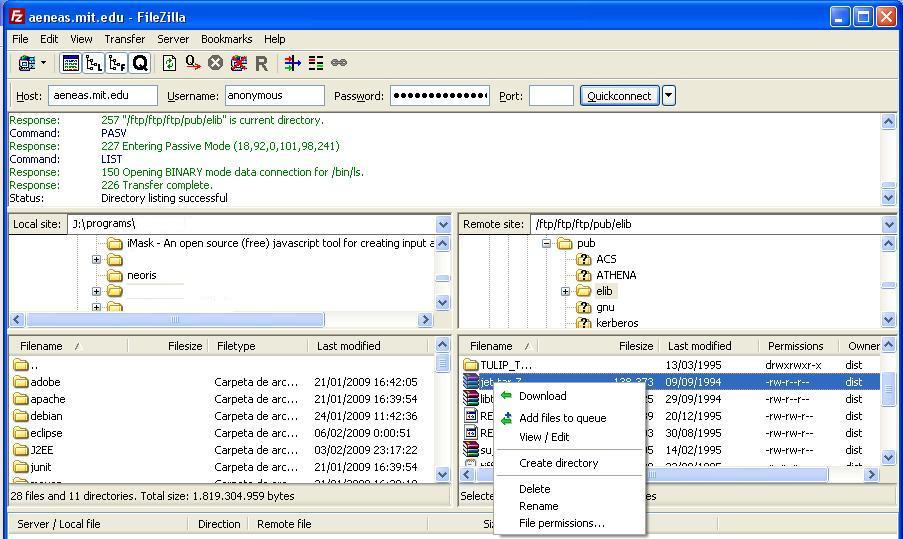 FileZilla Client - Screenshot #19