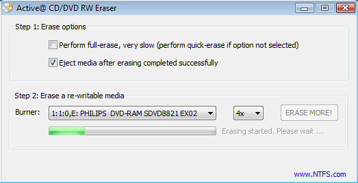 Active@ DVD Eraser - Screenshot #1