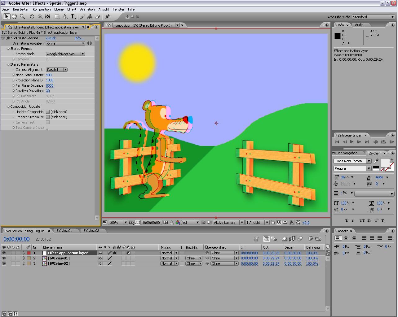 SVI Stereo 3D Editor Plug-in for Adobe&reg; After Effects&reg; CS3 - Screenshot #1