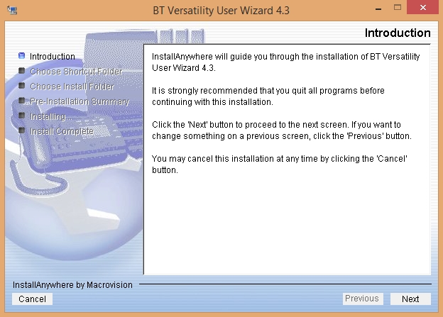 BT Versatility User Wizard latest version - Get best Windows software